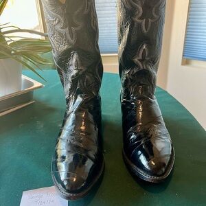 Beautiful Black Eel Dan Post Boots in 11W